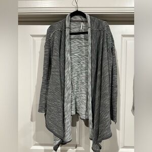 Free People waterfall cardigan with zippered sleeves​